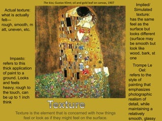 Using differences and contrasting elements enlivens artwork.