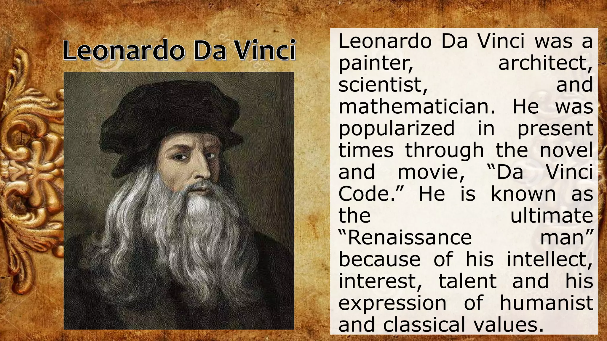 Renaissance Intellect Arts of the Renaissance and Baroque Period MAPEH 9 | PPTX