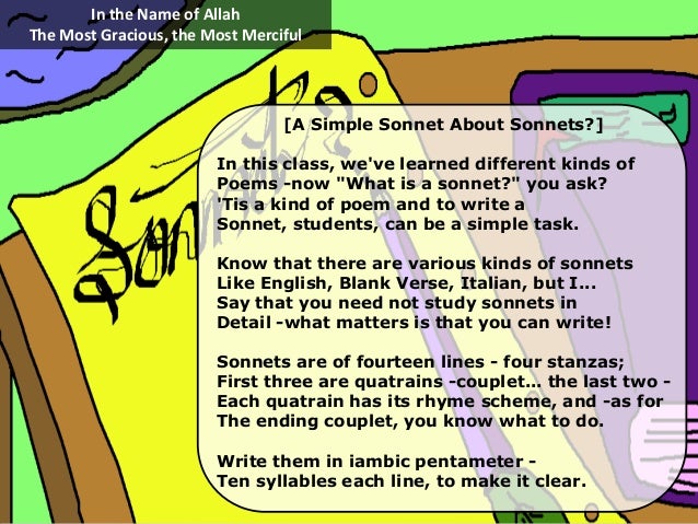 italian sonnet examples by students