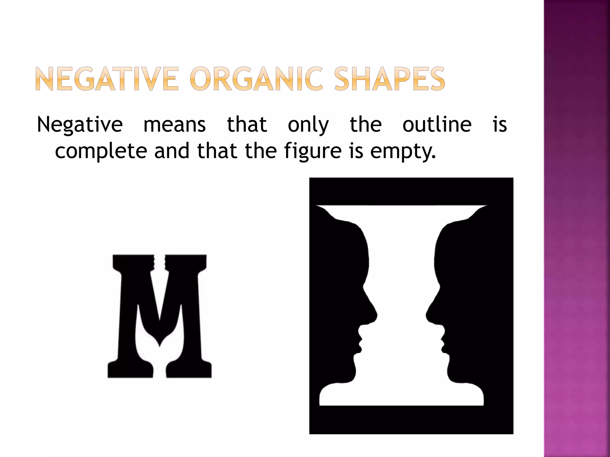 Negative means that only the outline is
complete and that the figure is empty.
 