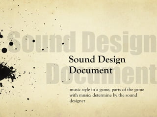 Video Game Design: Art & Sound | PPT