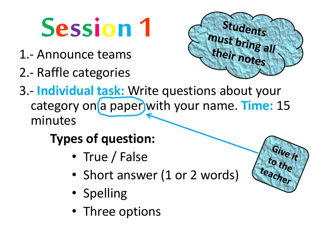 Arts trivia instructions