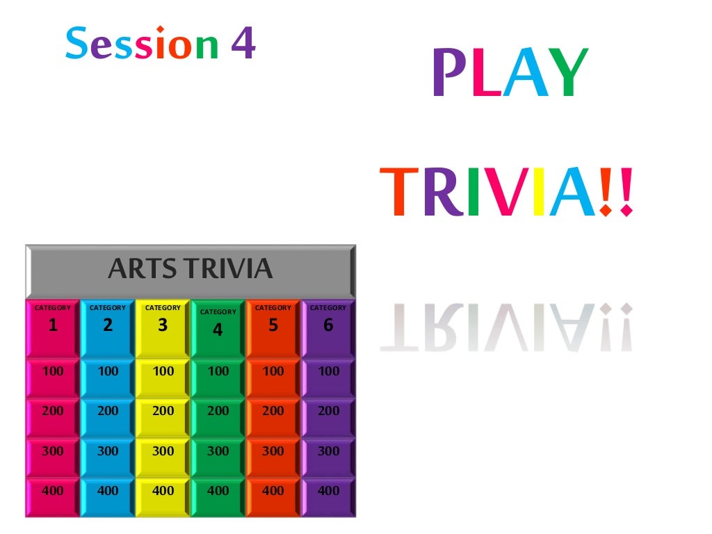 Arts trivia instructions