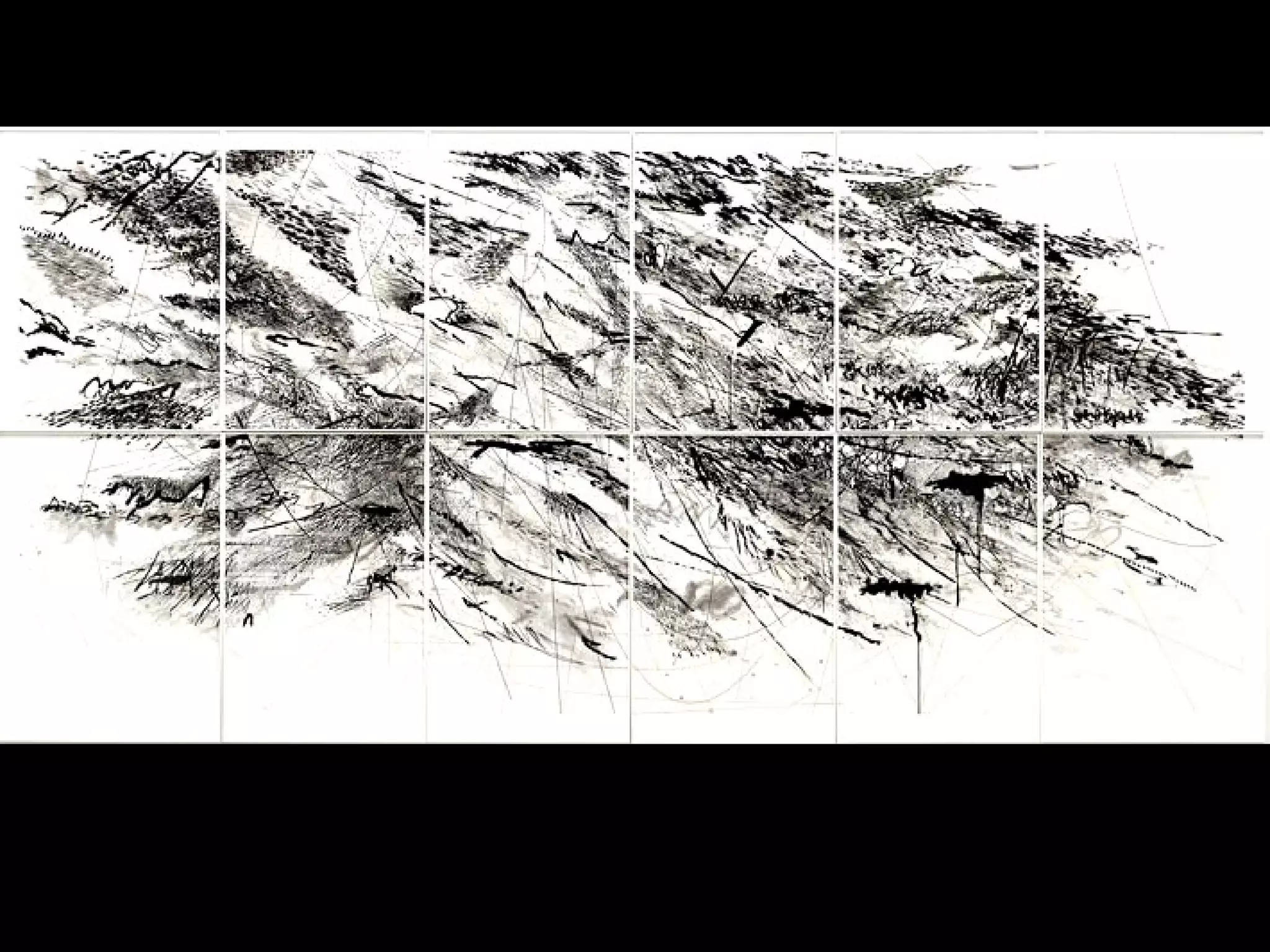 No Sign of the World 2004
Oil and marker on canvas, 99 x 154 inches
 