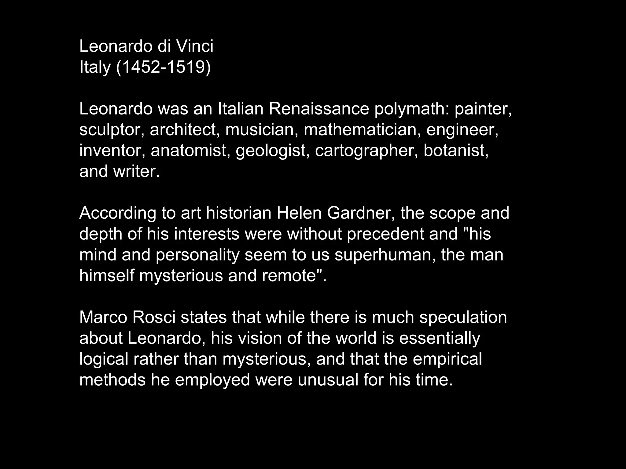 This is a drawing by Peter Paul Rubens done 100 years after Leonardo's painting The Battle of Anghiari
(1505),. His reference was an engraving by an artist who saw the original 50 years after it was done. Now
lost, the original is believe to be hidden beneath one of Leonardo’s later frescoes. (He painted over it.)
 
