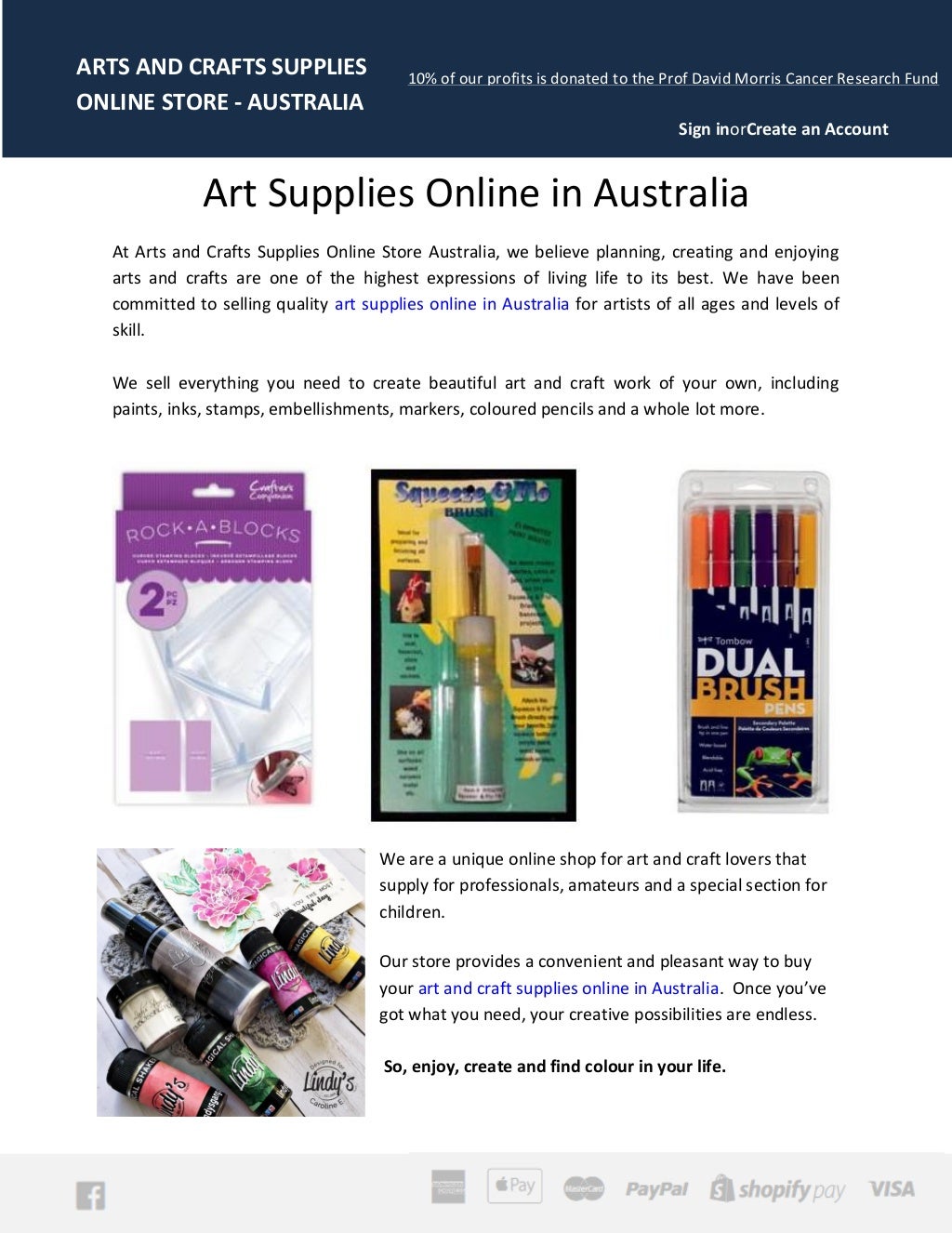 Art Supplies Online in Australia