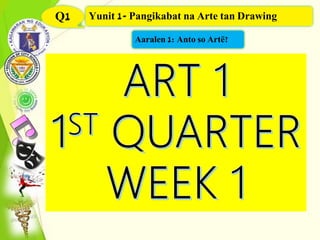 Q1 Yunit 1- Pangikabat na Arte tan Drawing
Aaralen 1: Anto so Artë?
 