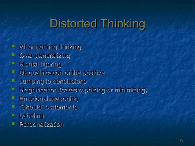 Distorted Thinking Chart