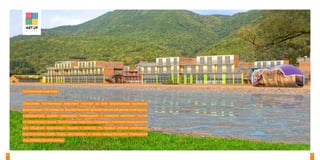 Гостиничный комплекс


     Описание: гостиничный комплекс состоит из пяти трехэтажных корпусов,
     включающих 156 номеров. Выразительное архитектурное решение комплекса,
     современный дизайн интерьера помещений и номеров настроит гостей
     на творческую волну. Просторные террасы открывают отличные возможности
     для общения, творчества, отдыха и занятий. На первых этажах комплекса
     расположены кафе, бары, рестораны, а также предусмотрены помещения
     под коммерческие нужды.



20                                                                            21
 