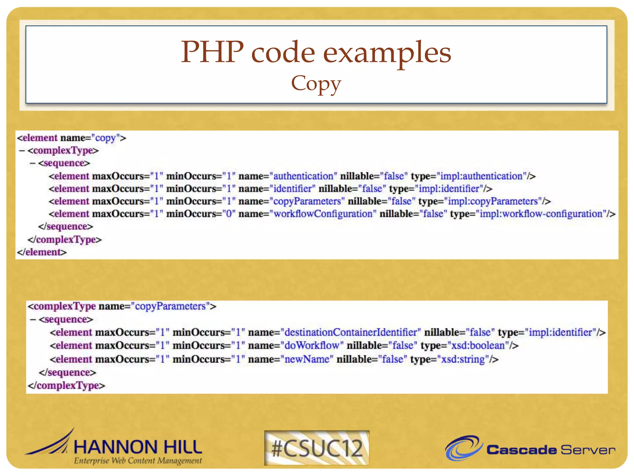 PHP code examples
      Copy
 