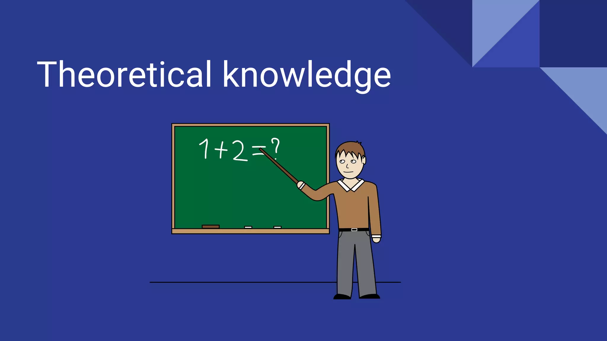 Theoretical knowledge
 