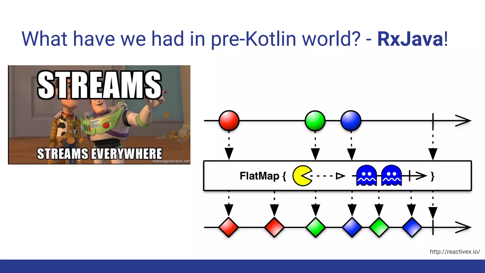 What have we had in pre-Kotlin world? - RxJava!
http://reactivex.io/
 