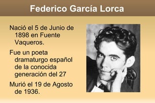 Federico García Lorca ,[object Object]