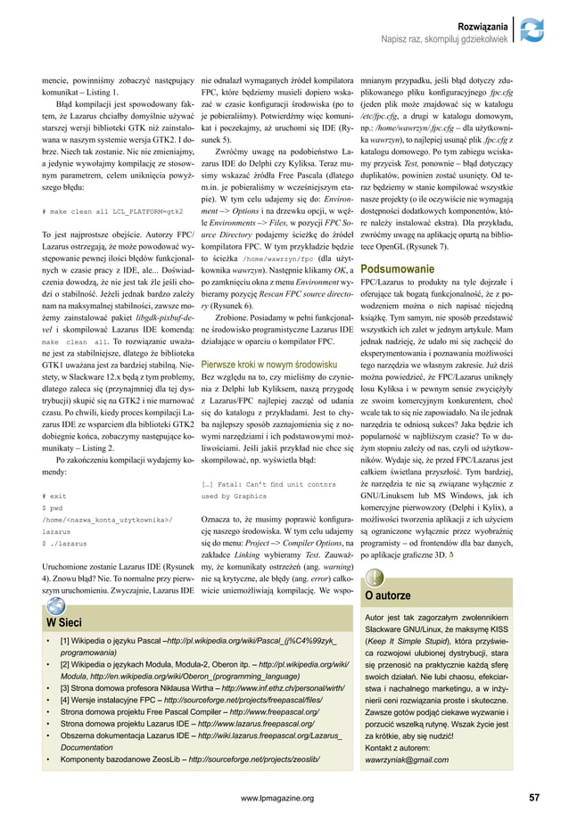 Free Pascal Compiler i Lazarus IDE | PDF