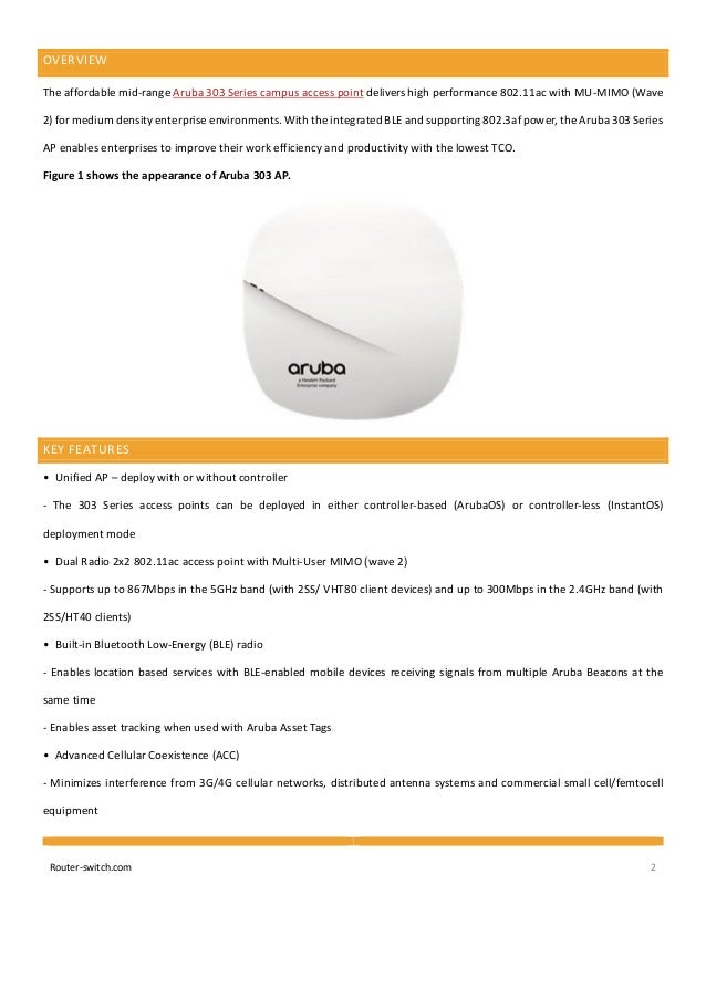 Aruba 303 Series Access Point Data Sheet