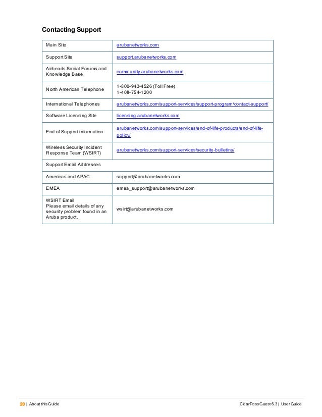 aruba clearpass guest 6 3 user guide aruba address format