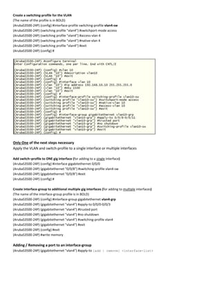 Aruba mobility access switch useful commands v2 | PDF