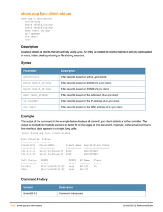 Aruba OS 6.3 Command Line Interface Reference Guide