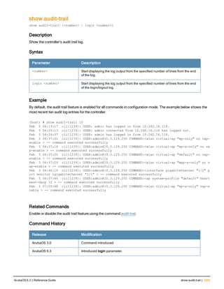 Aruba OS 6.3 Command Line Interface Reference Guide