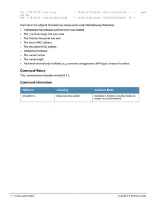 Aruba OS 6.3 Command Line Interface Reference Guide