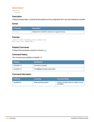 Aruba OS 6.3 Command Line Interface Reference Guide