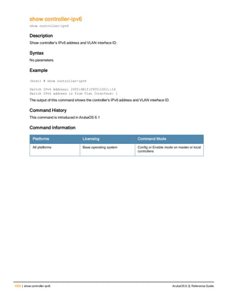 Aruba OS 6.3 Command Line Interface Reference Guide