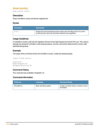 Aruba OS 6.3 Command Line Interface Reference Guide