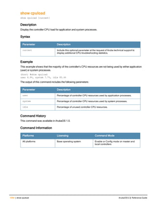 Aruba OS 6.3 Command Line Interface Reference Guide