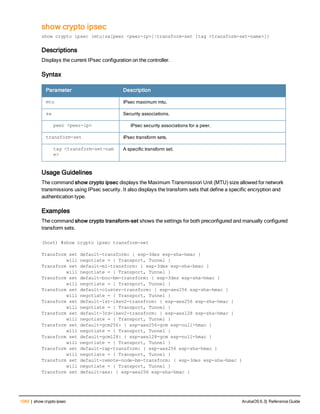 Aruba OS 6.3 Command Line Interface Reference Guide