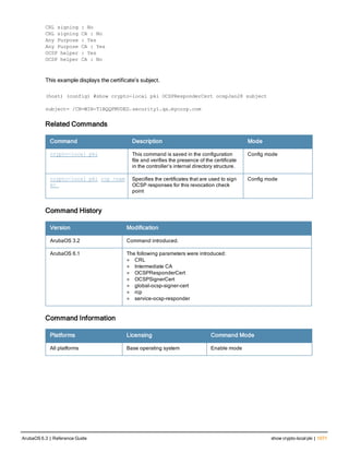 Aruba OS 6.3 Command Line Interface Reference Guide