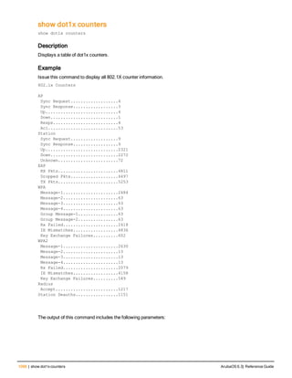 Aruba OS 6.3 Command Line Interface Reference Guide