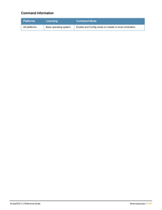 Aruba OS 6.3 Command Line Interface Reference Guide