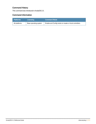 Aruba OS 6.3 Command Line Interface Reference Guide