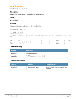 Aruba OS 6.3 Command Line Interface Reference Guide