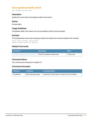 Aruba OS 6.3 Command Line Interface Reference Guide