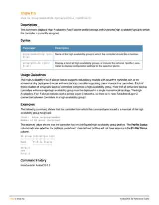 Aruba OS 6.3 Command Line Interface Reference Guide