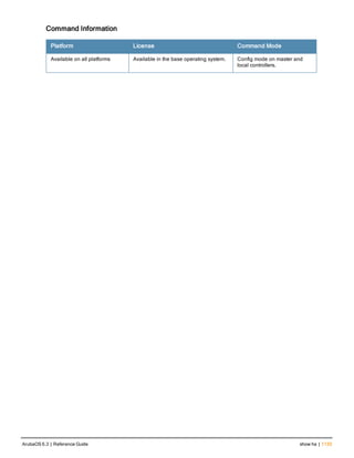 Aruba OS 6.3 Command Line Interface Reference Guide