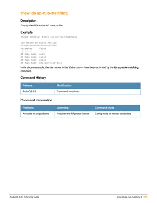 Aruba OS 6.3 Command Line Interface Reference Guide