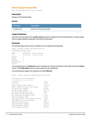 Aruba OS 6.3 Command Line Interface Reference Guide