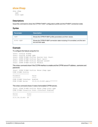 Aruba OS 6.3 Command Line Interface Reference Guide