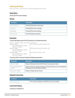 Aruba OS 6.3 Command Line Interface Reference Guide