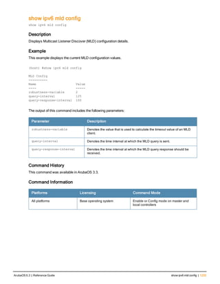 Aruba OS 6.3 Command Line Interface Reference Guide