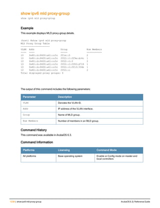 Aruba OS 6.3 Command Line Interface Reference Guide