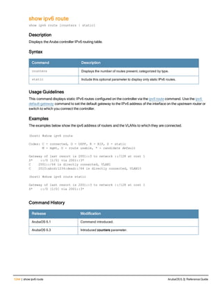 Aruba OS 6.3 Command Line Interface Reference Guide