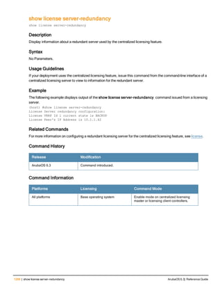 Aruba OS 6.3 Command Line Interface Reference Guide