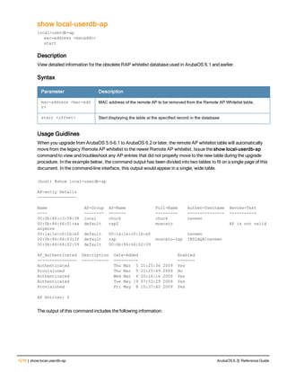 Aruba OS 6.3 Command Line Interface Reference Guide