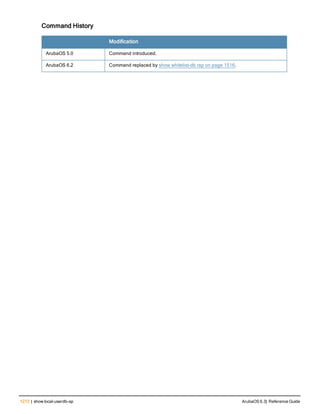 Aruba OS 6.3 Command Line Interface Reference Guide
