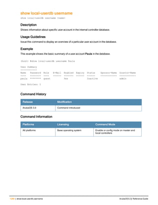 Aruba OS 6.3 Command Line Interface Reference Guide