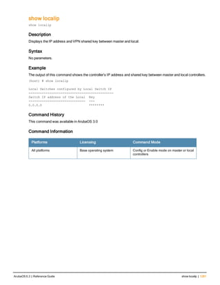 Aruba OS 6.3 Command Line Interface Reference Guide