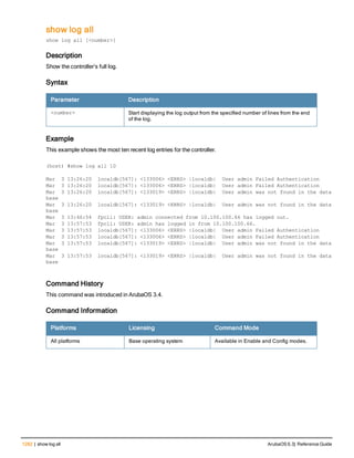 Aruba OS 6.3 Command Line Interface Reference Guide